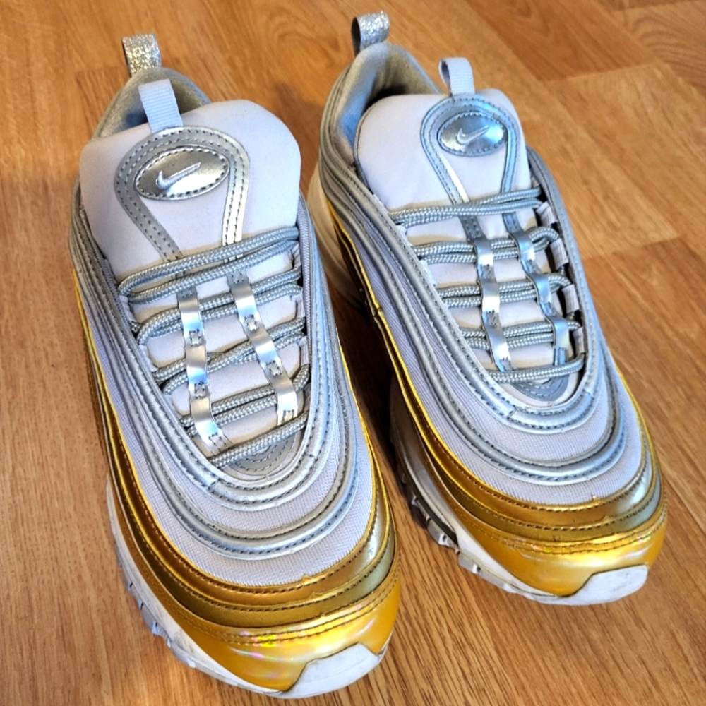 nike air max 97 yellow/gold with white details